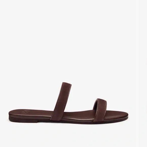 Reformation Lenora Flat Sandal Brown - Size 6 - Picture 3 of 6